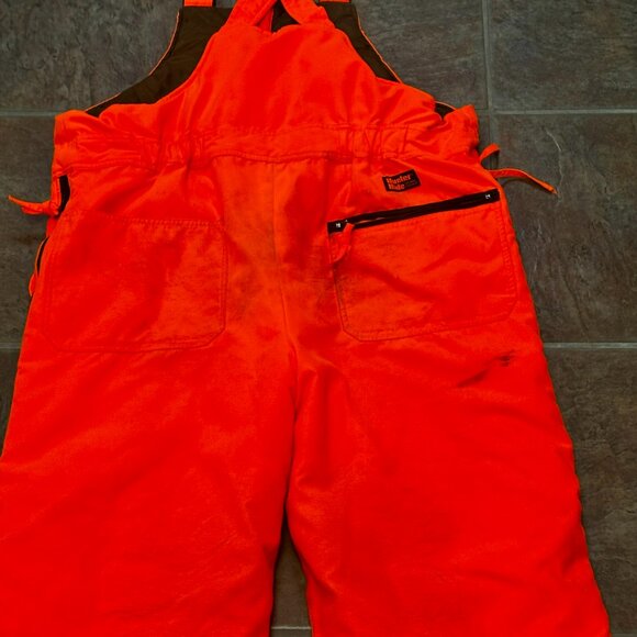 Mount' N Prairie Men's L Blaze Orange Insulated Hunting/Work/Hiking Bib Overalls - Picture 8 of 9